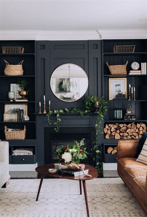 Best ideas for living room walls. Bold Black Accent Wall Ideas | Living room interior, Room ...