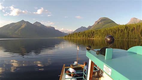 Tranquil Sunset Boat Cruise Lake Mcdonald Glacier