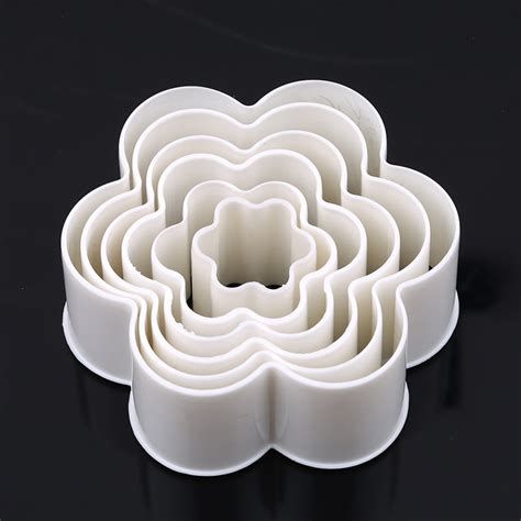Plastic Cookie Biscuit Cutters Round Star Heart Flower Shape Molds Diy