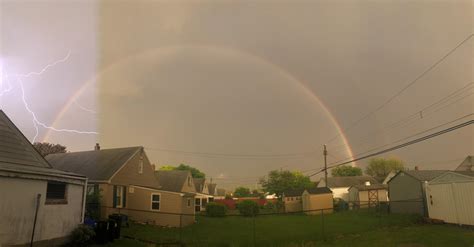 Double Rainbow Lightning Awesomeness Picture I Took Last Night