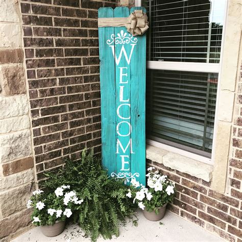 Welcome Porch Sign Out Of Reclaimed Wood Wooden Welcome Signs Porch