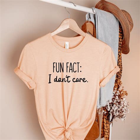 Fun Fact I Dont Care Shirt Sarcastic Shirt Etsy