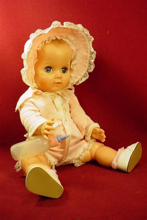 Vintage 1960s Uneeda Drink And Wet Baby Doll Dollikin Face Pretty In