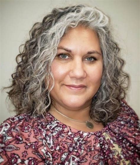Gray Permed Hair With Lowlights Perm Curls Curly Perm Short Permed
