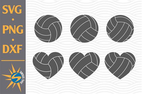 Volleyball Volleyball Heart Svg Png Dxf Digital Files 752401 Cut