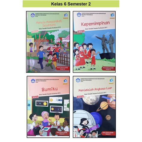 Buku siswa kelas 6 sd pai dan bp k13 revisi 2018 bapak ibu guru sd, demikianlah yang dapat disampaikan mengenai buku siswa kelas 6 sd tema 2 persatuan dalam perbedaan semester 1 k13 revisi 2018, semoga bermanfaat bagi kita semua, aamiin. PAKET BUKU TEMATIK SD KELAS 6 SEMESTER 2 TEMA 6 7 8 9 K13 ...