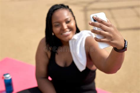 Overweight Black Woman Read A Book At Home Stock Image Image Of Happy