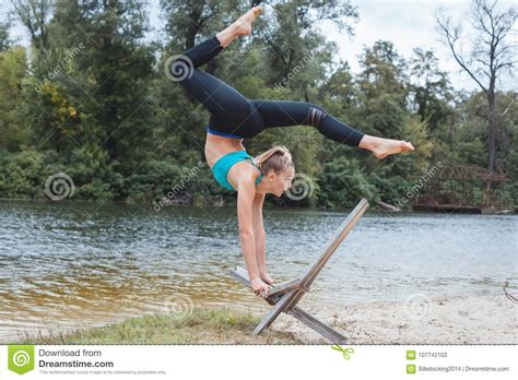Girl Is Engaged In Gymnastics Stock Image Image Of Cute Lifestyle