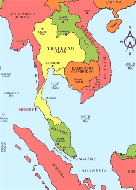 Southeast Asia Travel Guide Map Travelsfinderscom