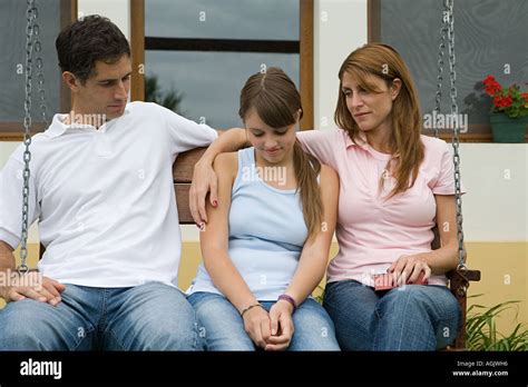 Parents Comforting Daughter Stock Photo 8129749 Alamy