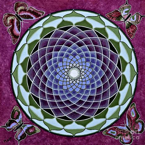 Cosmic Flower Mandala 5 Painting By Maya B Fine Art America