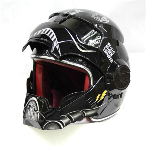 Star Wars Black Stormtrooper Full Face Motorcycle Helmet Liquidation