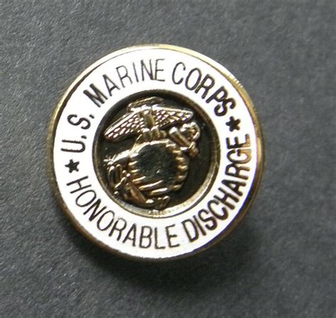 Marine Corps Marines Us Honorable Discharge Mini Lapel Pin Badge Th