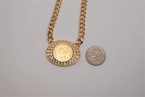 Find great deals on ebay for 14k gold necklace and diamond pendant. 14k Yellow Gold Diamond & $5 Gold Liberty Coin Pendant W ...