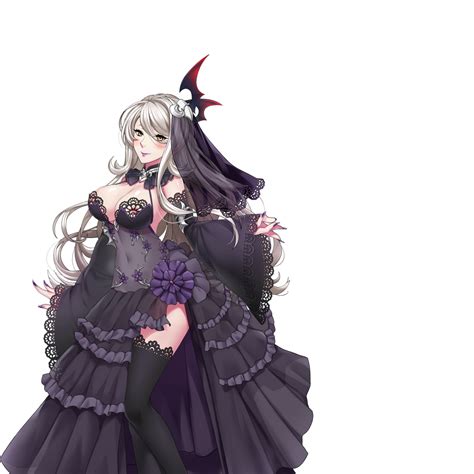 Sacred Sword Princesses Gothic 1girl Black Dress Black Nails Blush