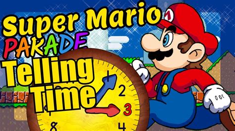 Super Mario Teaching How To Tell Time On A Clock Educational Video For