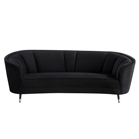 Achim Black Velvet Modern Sofa Collection Las Vegas Furniture Store
