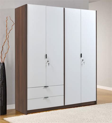 Buy Avery 4 Door Wardrobe In Wenge And White Color By Home Online 4