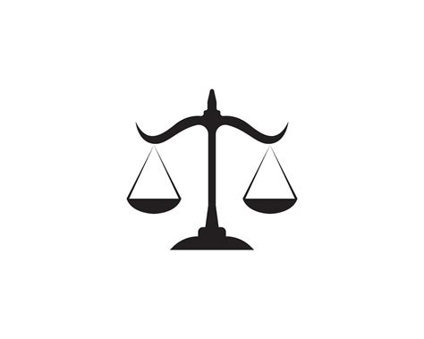 Aplicación de iconos de logotipo y símbolos de abogado de justicia