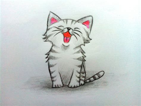 Как нарисовать котёнка карандашом поэтапно