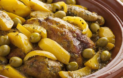 Poulet Aux Olives Et Citrons Confits Maroc Recette De Poulet Aux