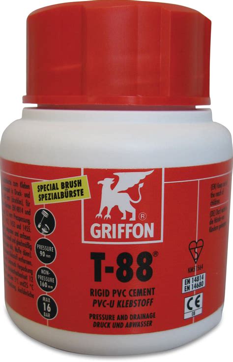 Griffon Pvc Lijm 05ltr Met Kwast Kiwa Type T 88 Label Nlfr