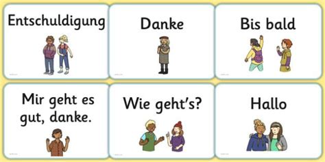 Greetings A5 Flashcards German German Greetings A5 Flashcards