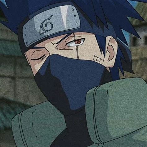 Kakashi With Blue Hair Icon In 2020 Naruto Shippuden