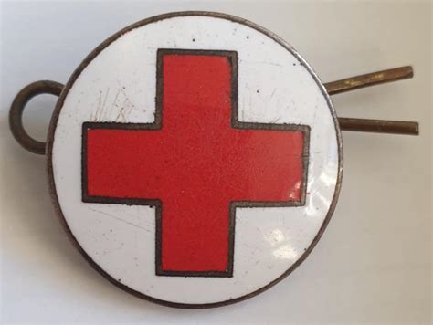 Fyc Militaria Silver Enamel Red Cross Badge Jr Gaunt London