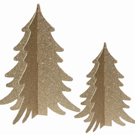 Tabletop Gold Glitter Trees Jollity And Co