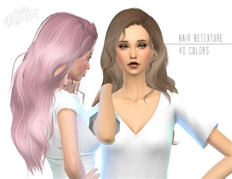 Sims 4 Hairs Miss Paraply Newsea`s Hello Hairstyle Retextured In 40