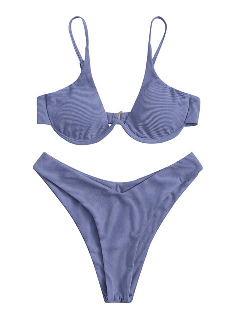 Womens 2 Piece Triangle Bikini High Cut Bathing Suit Swimsuit Buy