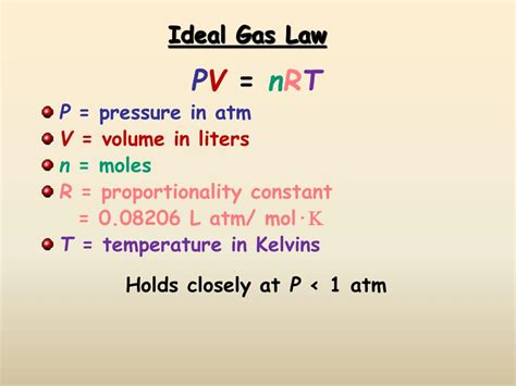 PPT Ideal Gas Law PowerPoint Presentation Free Download ID
