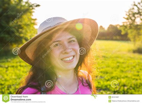 Close Up Portrait On Cute Funny Laughing Or Surprised Woman With
