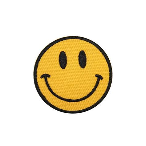 Small Smiley Face Iron On Patch Embroidery Sewing Diy Smiley Yellow