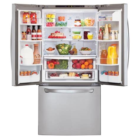 lg lfc22770st 30 in w 21 8 cu ft french door refrigerator in stainless steel
