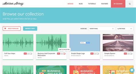 Motion Array A Library Of Templates Stock Music And Videos For Your