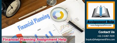Our financial planning experts have years of experience completing the students' assignment when anybody looking for a financial planning assignment helps. Financial Planning Assignment Help at Affordable Prices ...
