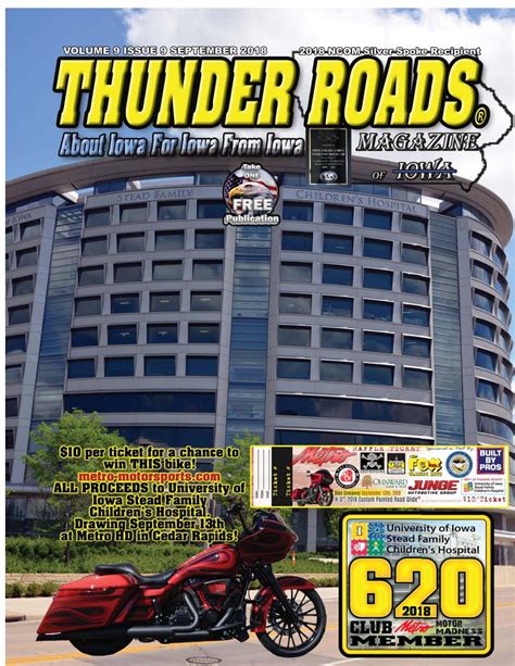 Thunder Roads Magazine Of Iowa September 2018 By Thunder Roads Magazine
