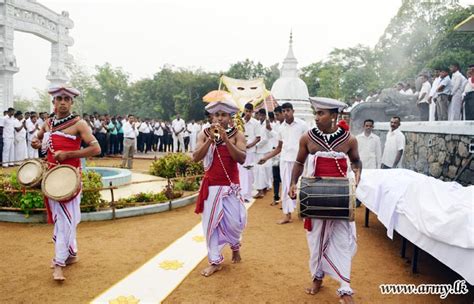 Religious Ceremony Inducts God Sumana Saman Statue Sri Lanka Army
