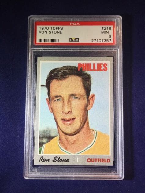 1970 Topps Ron Stone 218 Psa 9 Philadelphia Phillies Ebay