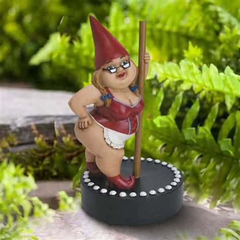 Garden Gnome Dance Girl Garden Gnome Statue Resin Gnome Etsy