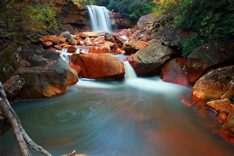 Long Exposure Autumn Waterfalls Waterfalls Free Nature Pictures By