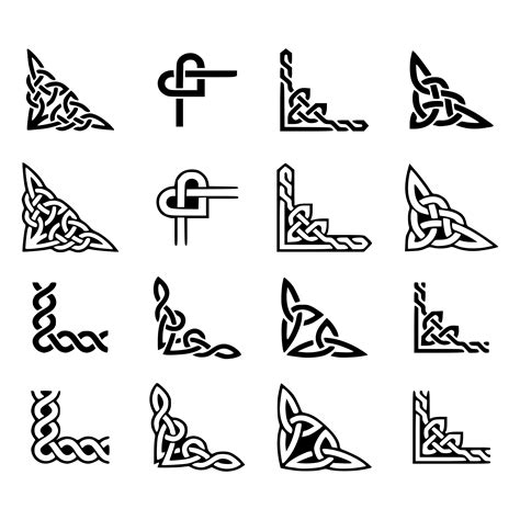 Celtic Corners 16 Separated Svg Designs Etsy