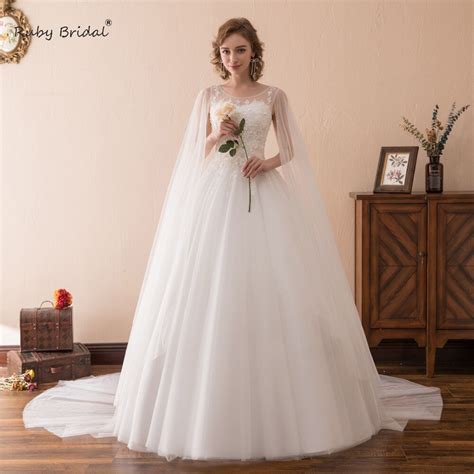 Ruby Bridal New Custome O Neck Lace Applique Ball Gown Sleeveless