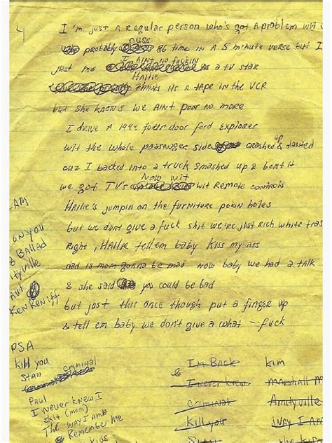 Eminem Lyrics Spiral Notebook For Sale By Timgillam Redbubble
