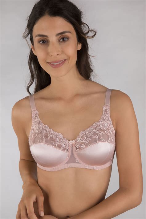 intimates and sleep naturana underwired satin lace full cup everyday bra 87543 various colours