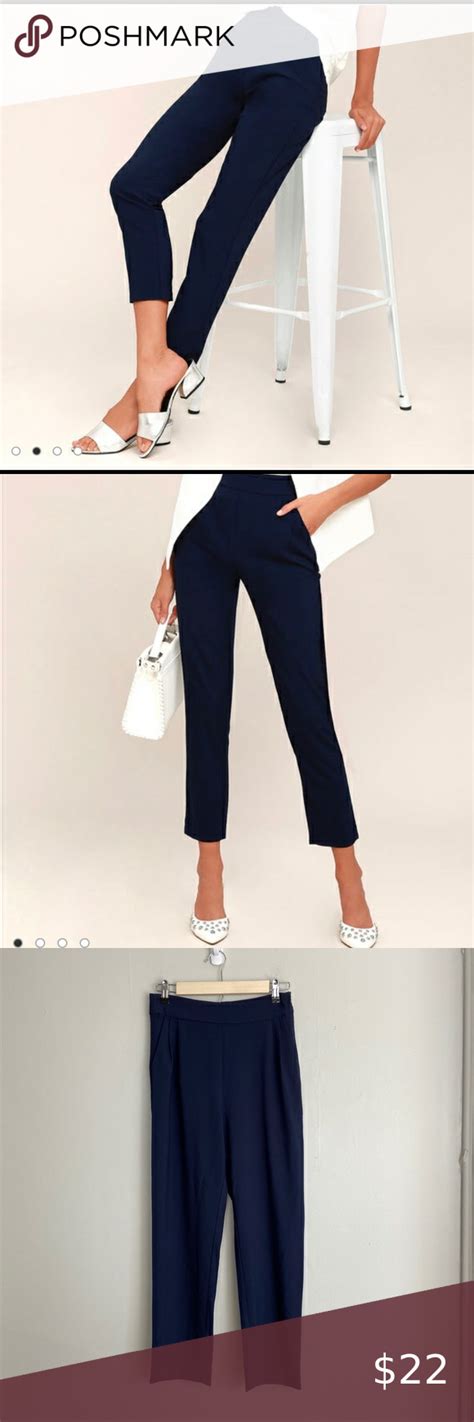 Kick It Navy Blue High Waisted Trouser Pants In 2020 Trouser Pants