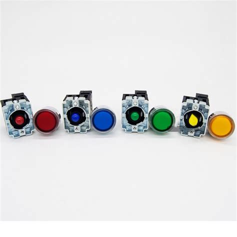 22mm Momentary Xb2 Bw3361 Round Push Button Switch With Led Light 1no