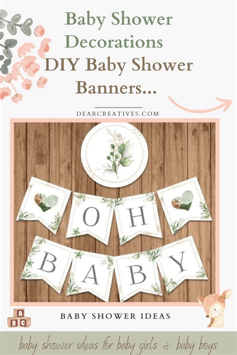 Diy Baby Shower Banners Baby Shower Decorations Dear Creatives